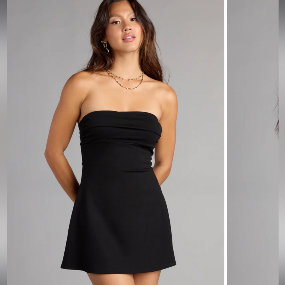 Windsor Classic Black Strapless Dress